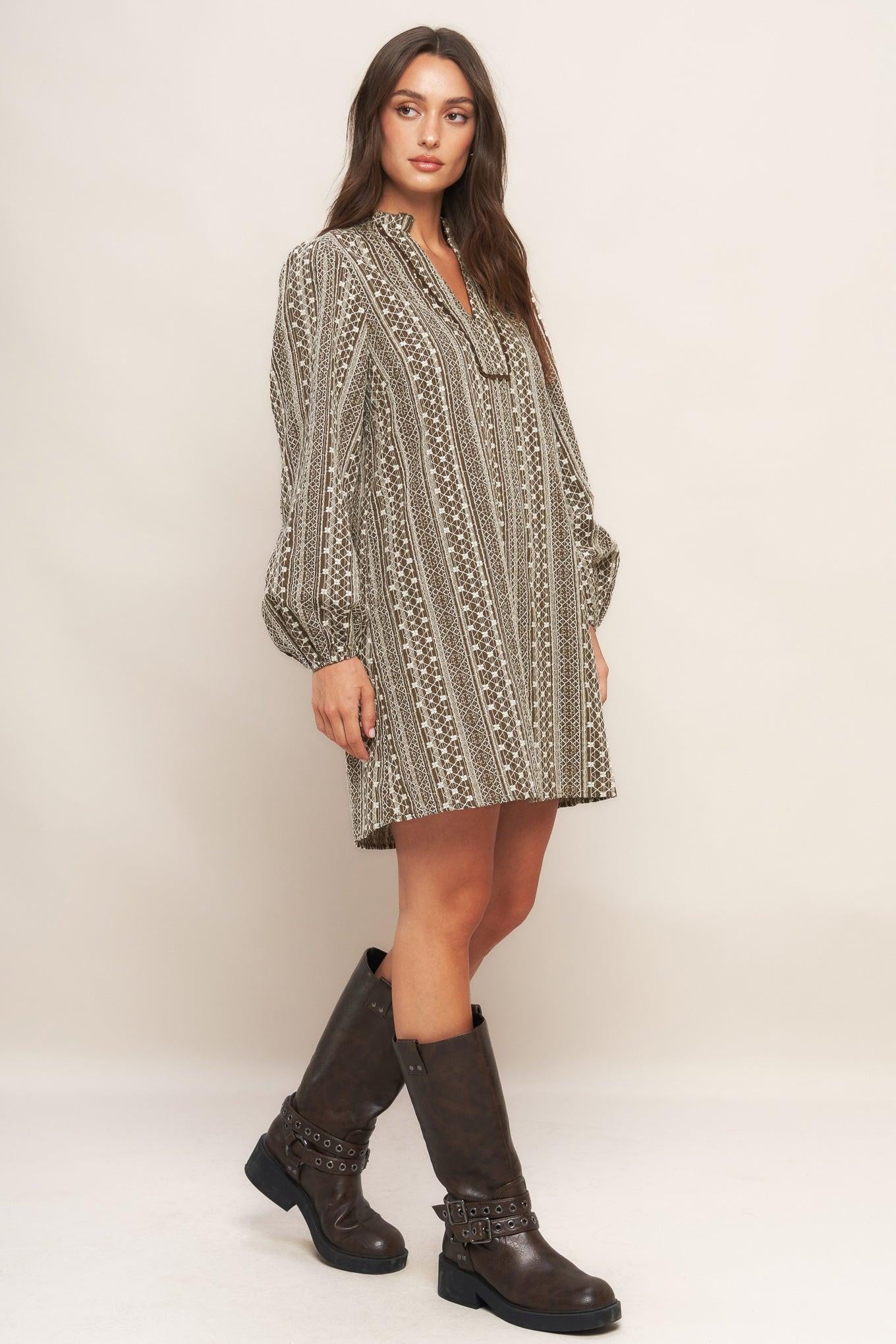 DESERT DUST WOVEN MINI DRESS Flying Tomato