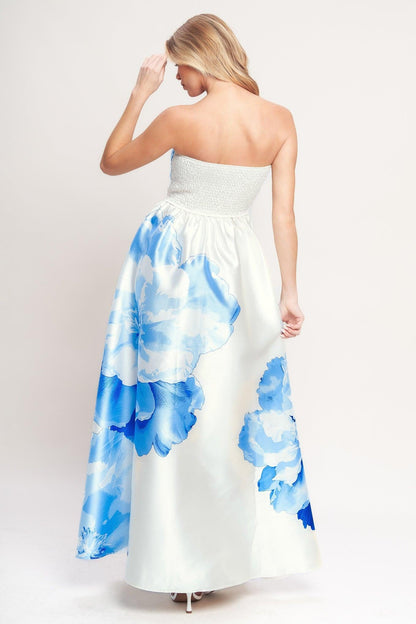 LUXE PEONY WOVEN MAXI DRESS Flying Tomato