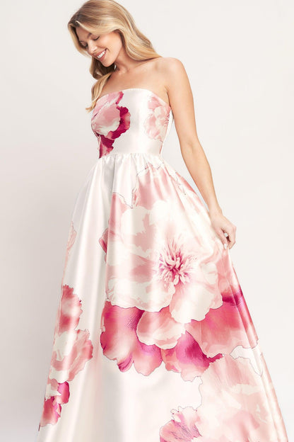 LUXE PEONY WOVEN MAXI DRESS Flying Tomato