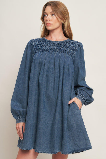 WEEKEND DENIM ICON MINI DRESS Flying Tomato