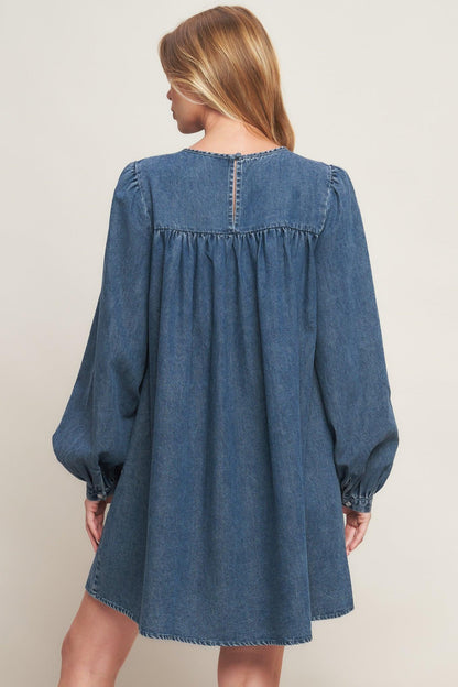 WEEKEND DENIM ICON MINI DRESS Flying Tomato