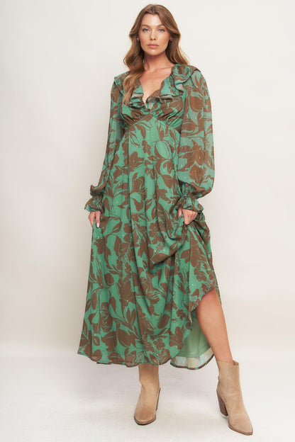 BOTANIC DREAMS WOVEN MAXI DRESS Flying Tomato