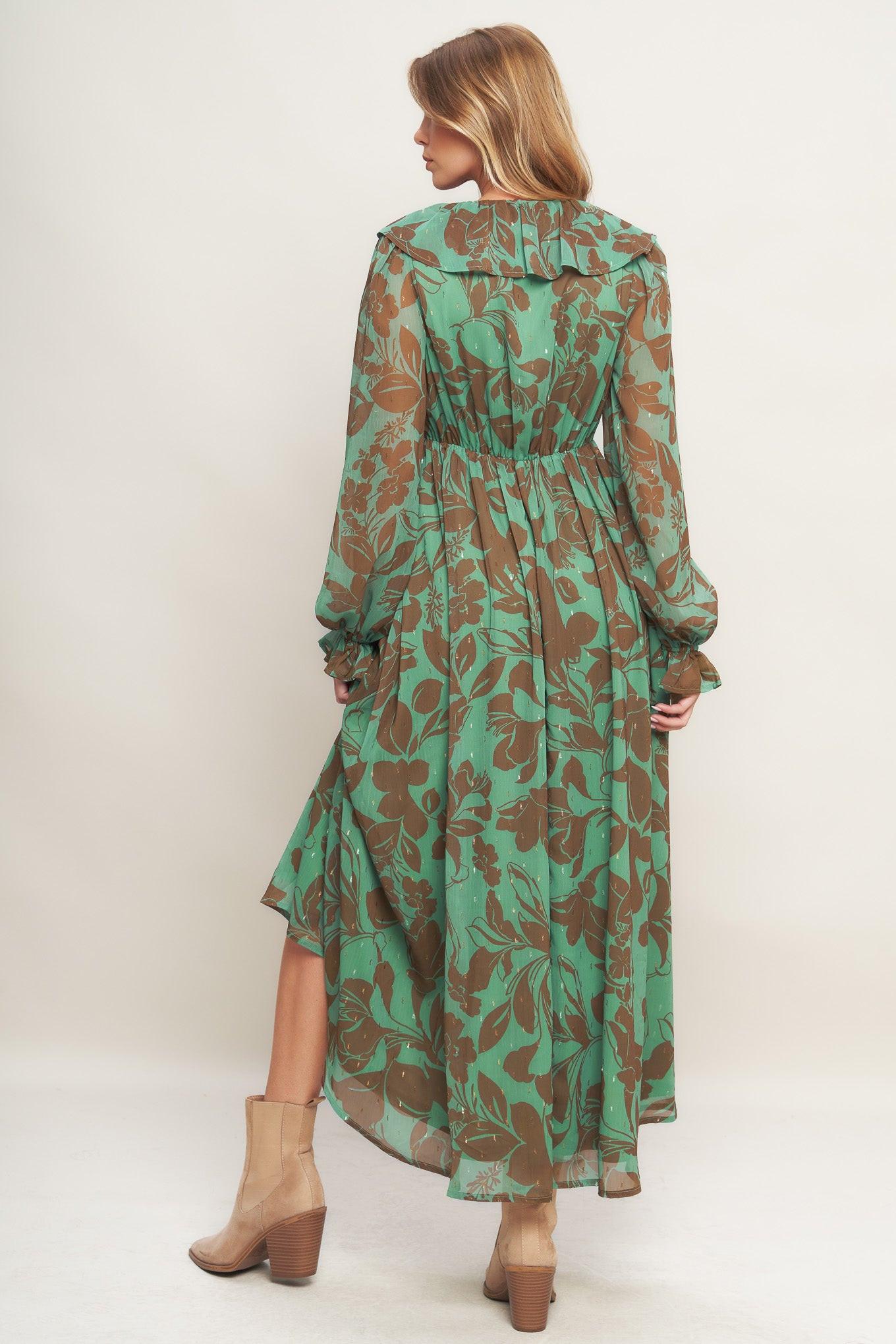 BOTANIC DREAMS WOVEN MAXI DRESS Flying Tomato