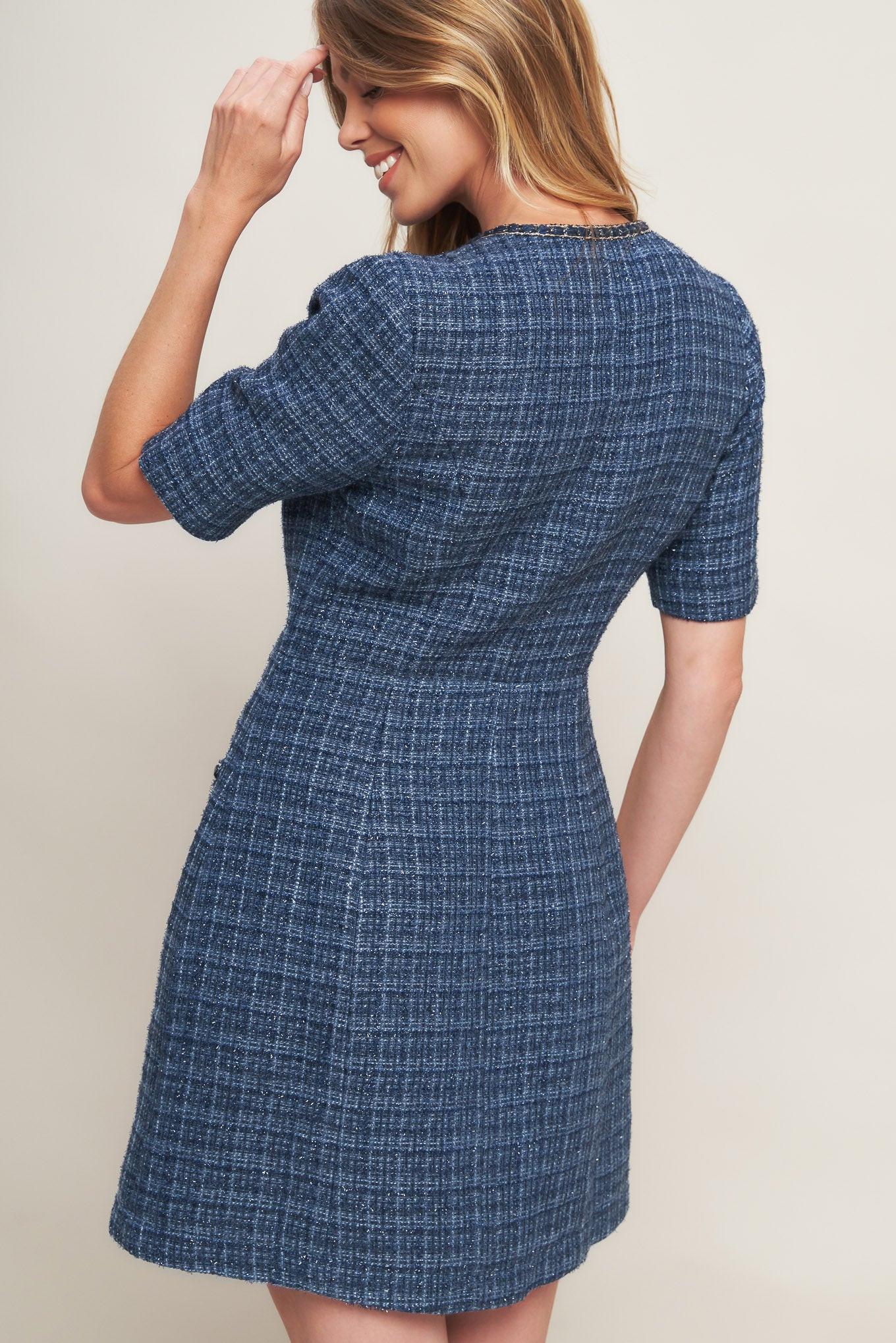 MODERN ICONIC TWEED MINI DRESS Flying Tomato