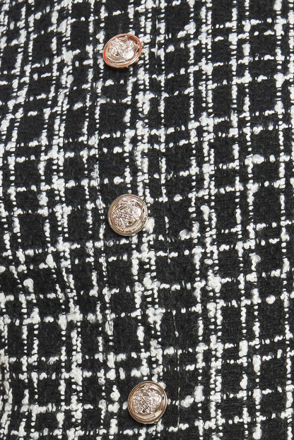 MODERN ICON TWEED WOVEN MINI DRESS Flying Tomato