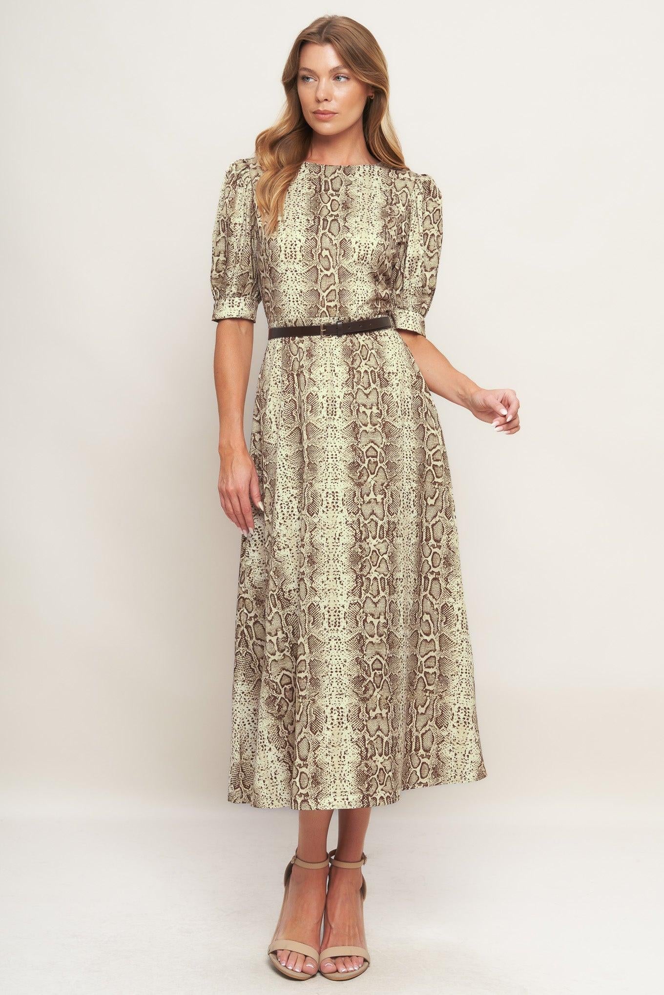 PRIMAL GRACE WOVEN MIDI DRESS Flying Tomato