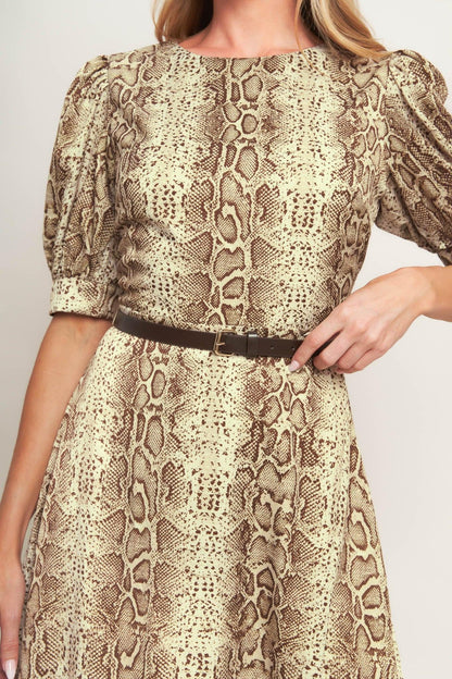 PRIMAL GRACE WOVEN MIDI DRESS Flying Tomato