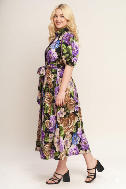 VIVID HERITAGE WOVEN MIDI DRESS Flying Tomato