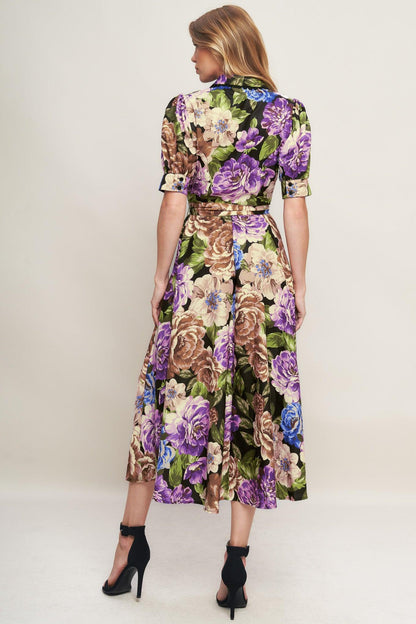 VIVID HERITAGE WOVEN MIDI DRESS Flying Tomato