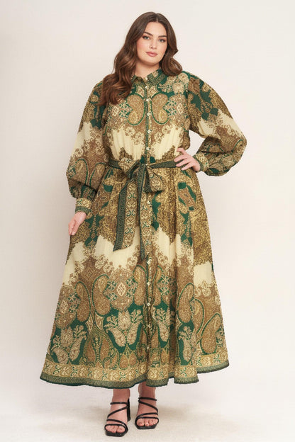 LOVELY GOLDEN VISION WOVEN MIDI DRESS Flying Tomato