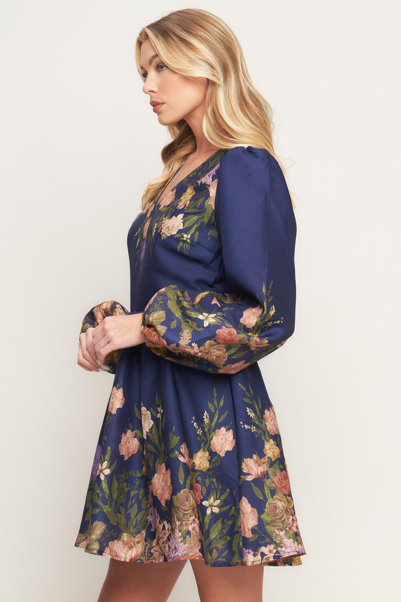 NOCTURNE IN BLOOM WOVEN MINI DRESS Flying Tomato
