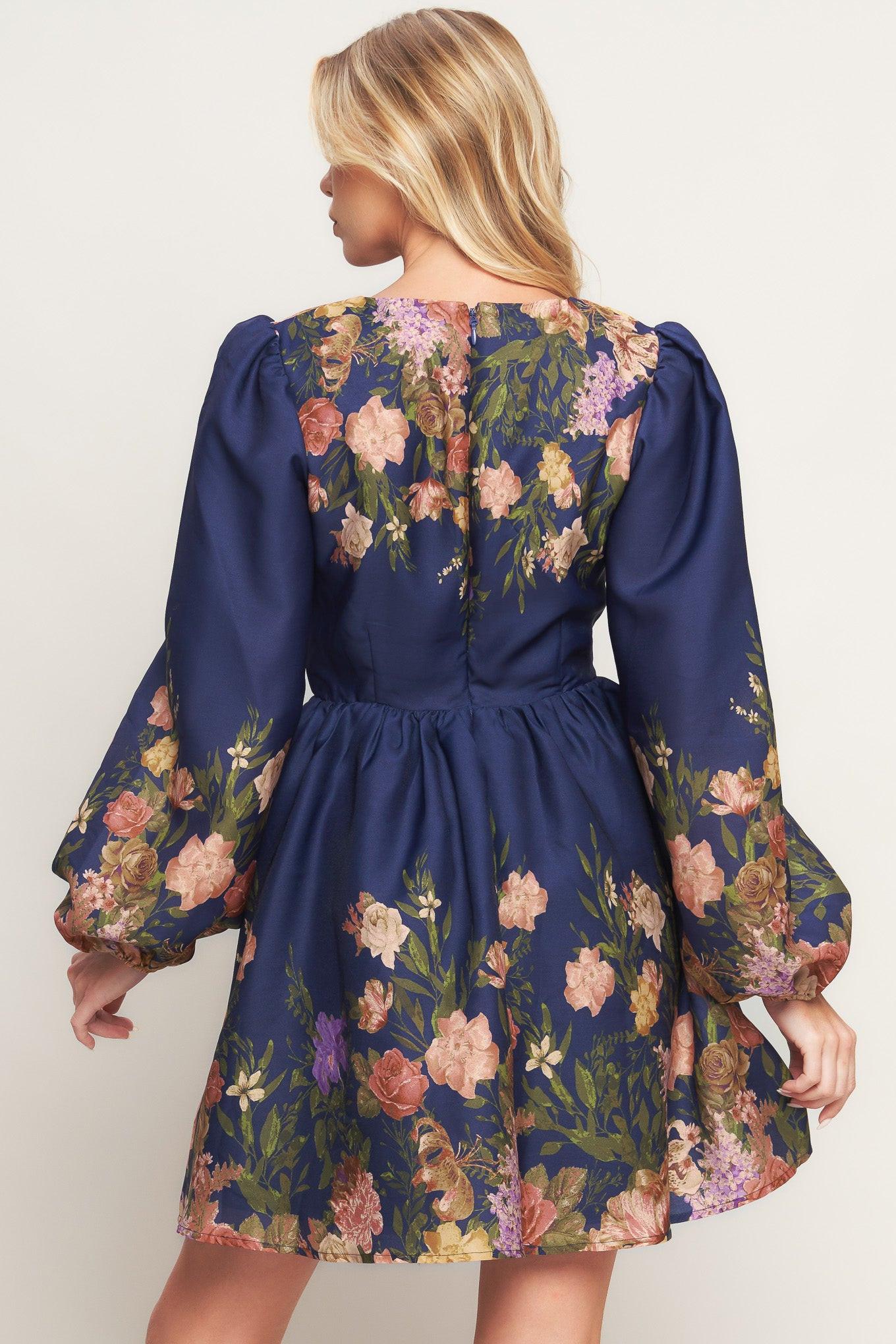 NOCTURNE IN BLOOM WOVEN MINI DRESS Flying Tomato