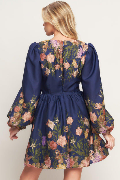 NOCTURNE IN BLOOM WOVEN MINI DRESS Flying Tomato