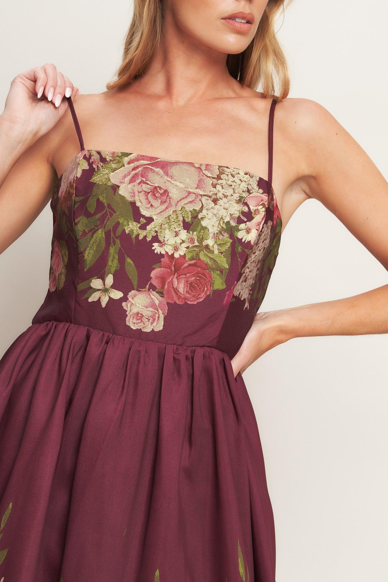 SECRET GARDEN ROMANCE WOVEN ANKLE DRESS Flying Tomato