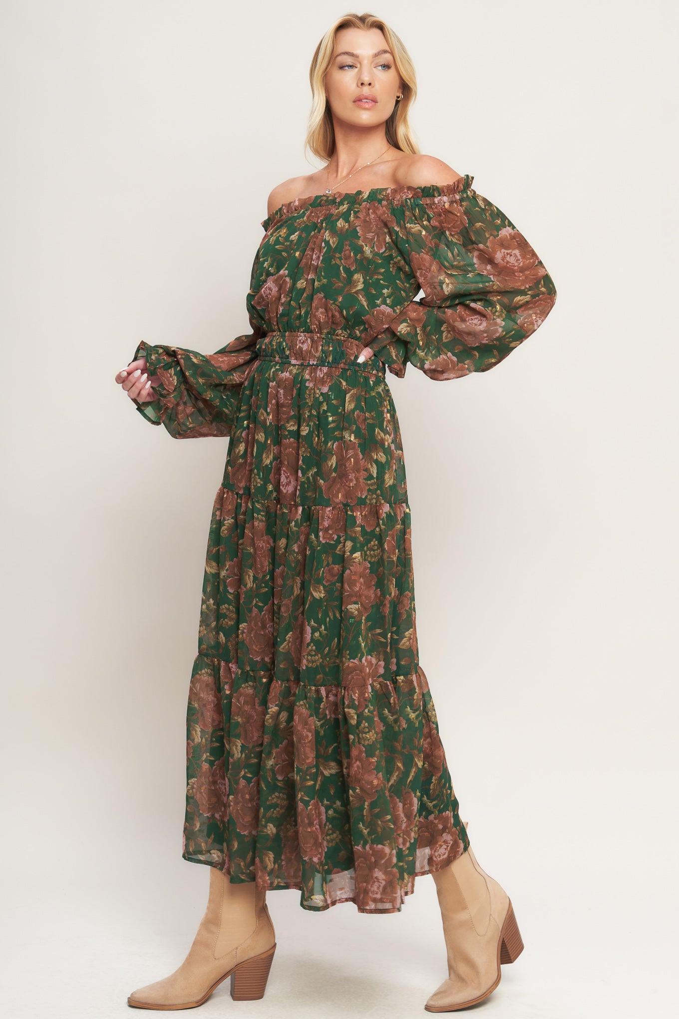 TERRACOTTA TRAIL WOVEN MIDI DRESS Flying Tomato