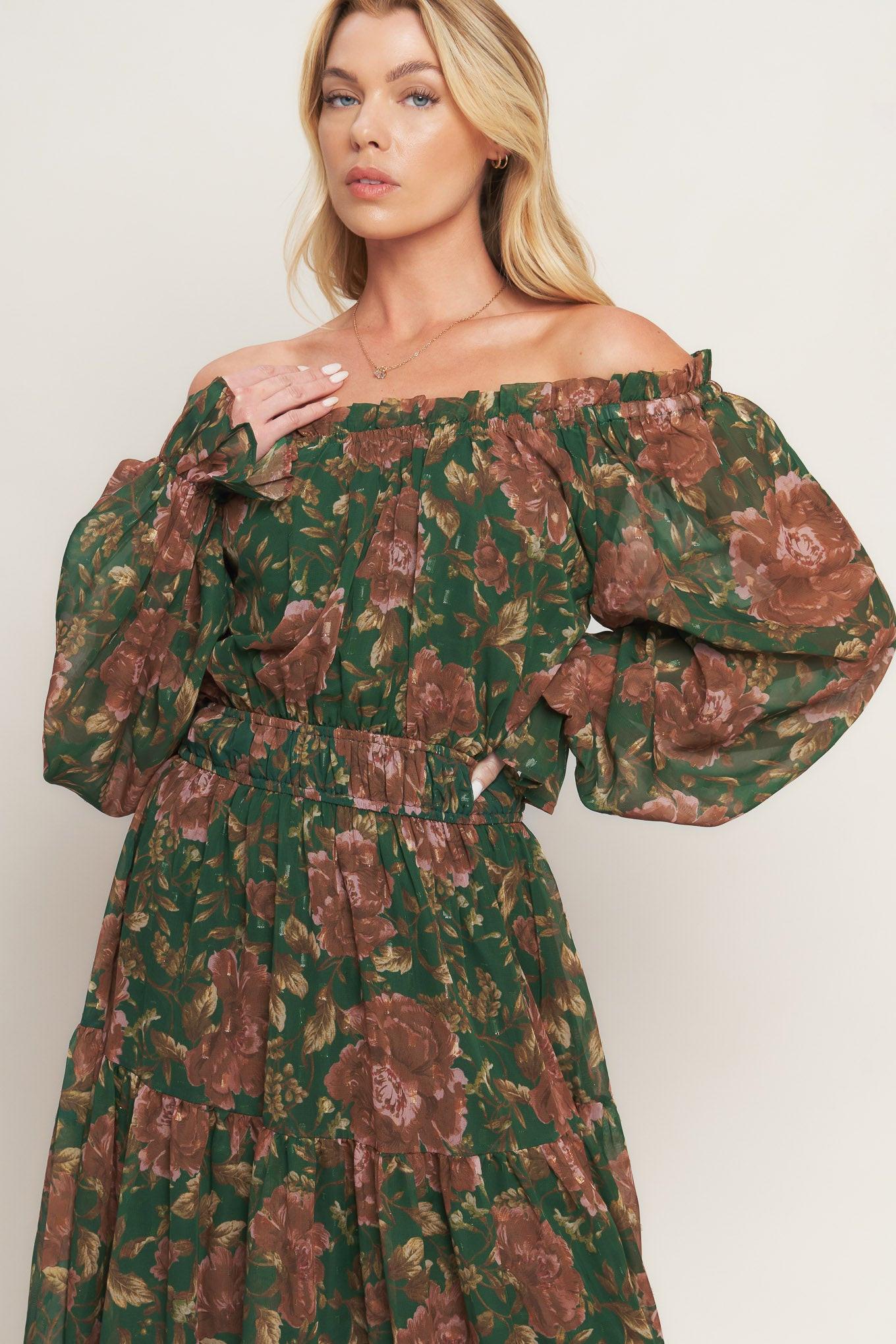 TERRACOTTA TRAIL WOVEN MIDI DRESS Flying Tomato