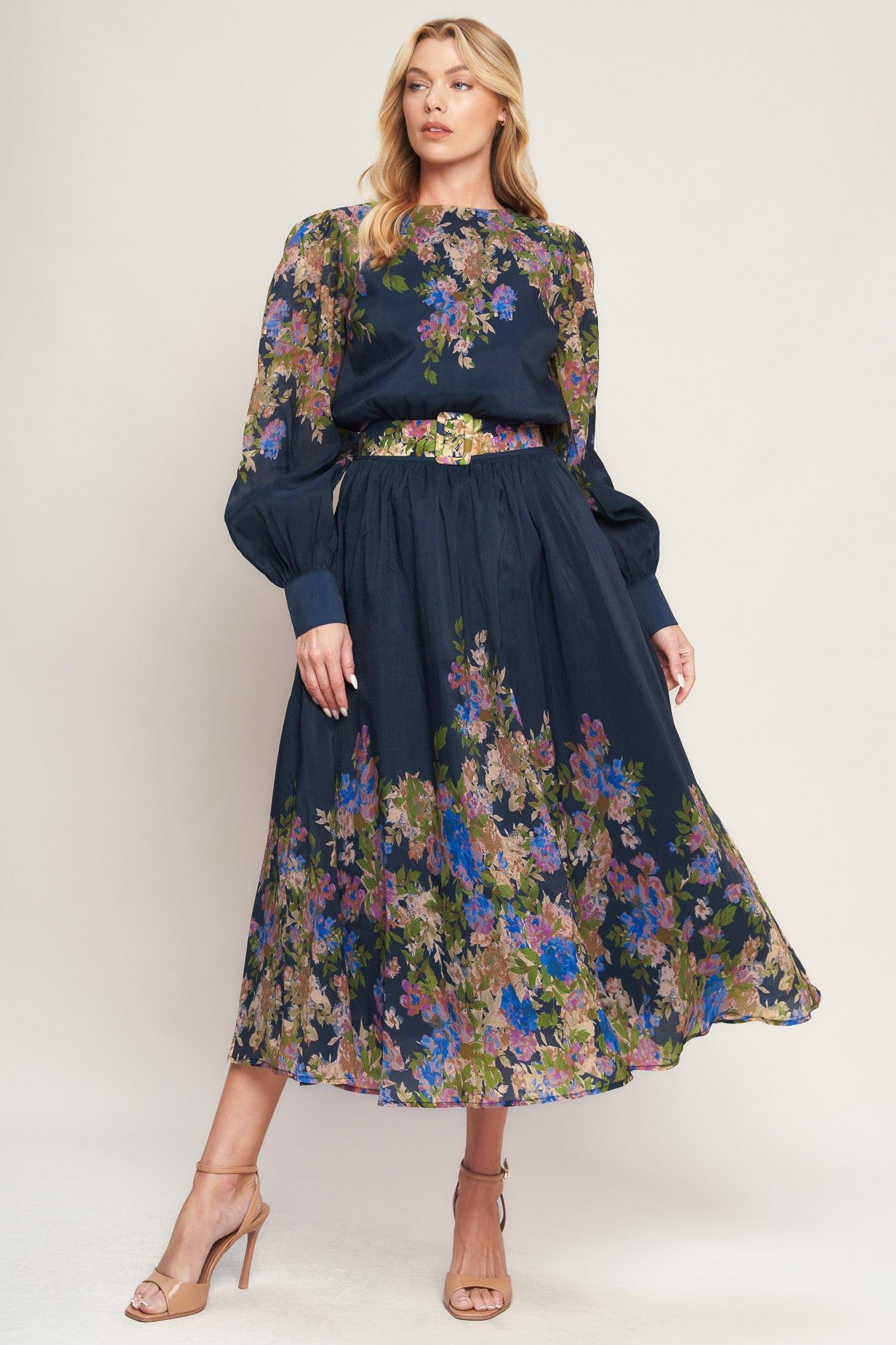 CHARMING TAPESTRY WOVEN MIDI DRESS Flying Tomato
