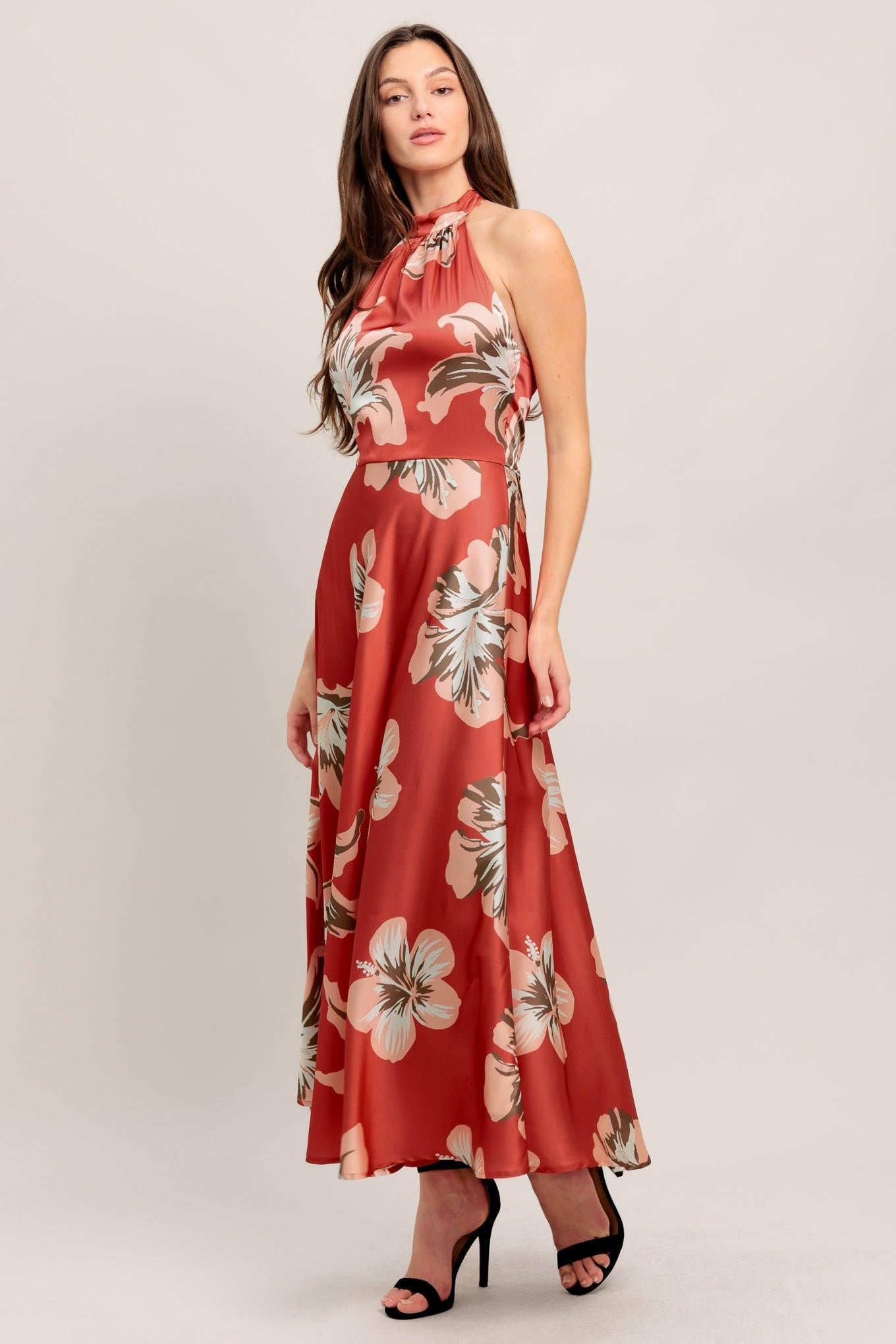 CAN’T LOOK AWAY WOVEN MIDI DRESS Flying Tomato