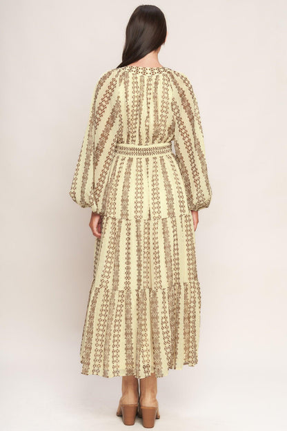TRIBAL WHISPER WOVEN MIDI DRESS Flying Tomato