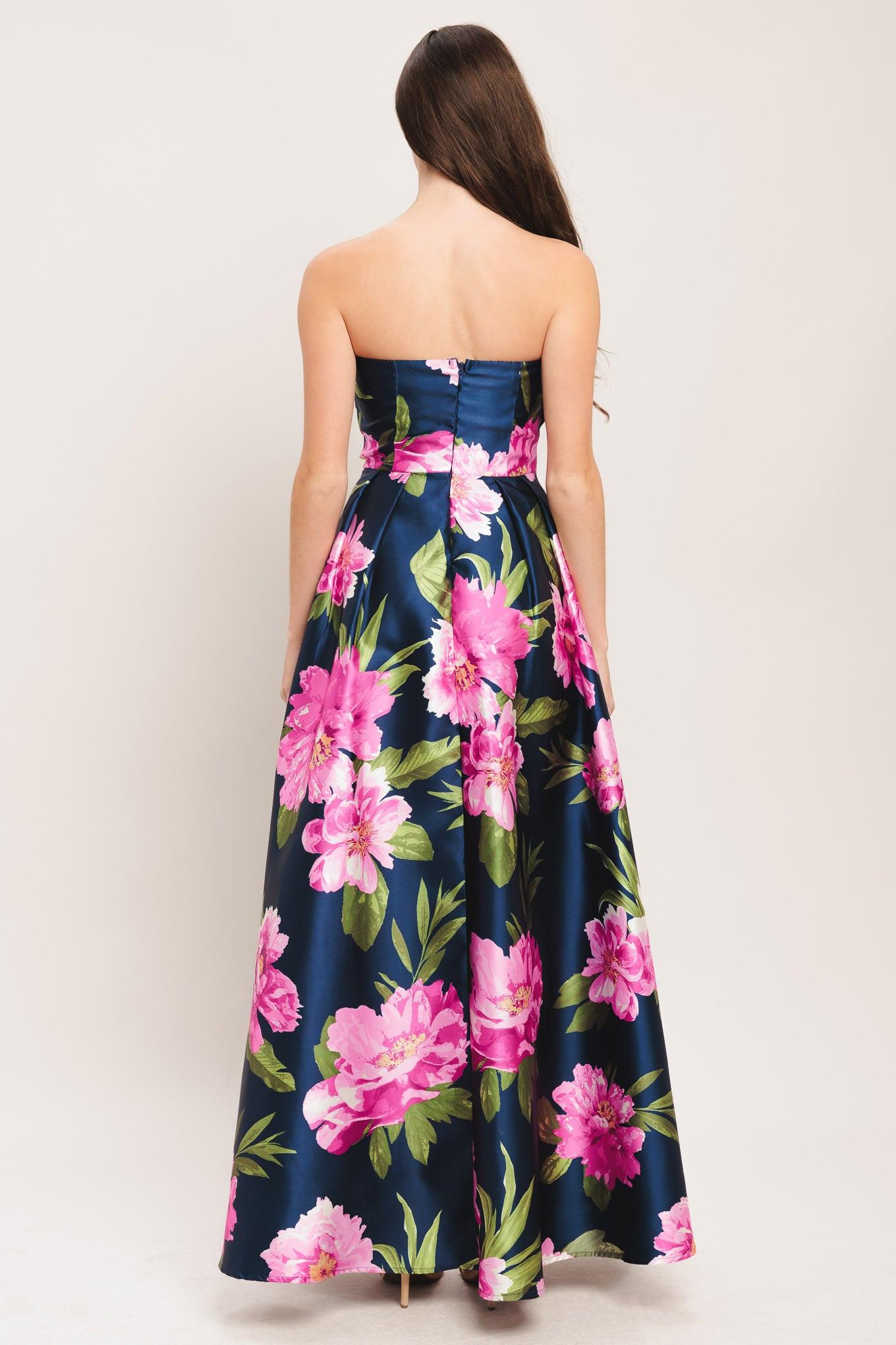 LUNA FLORA WOVEN MAXI DRESS Flying Tomato