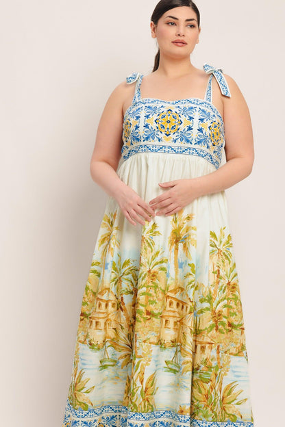 POSTCARD PERFECT WOVEN MAXI DRESS Flying Tomato