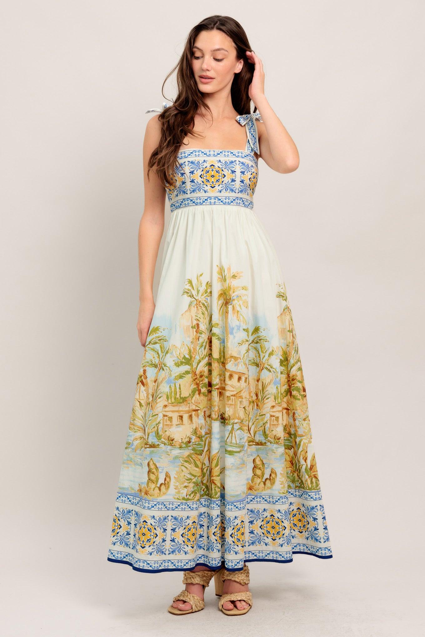 POSTCARD PERFECT WOVEN MAXI DRESS Flying Tomato