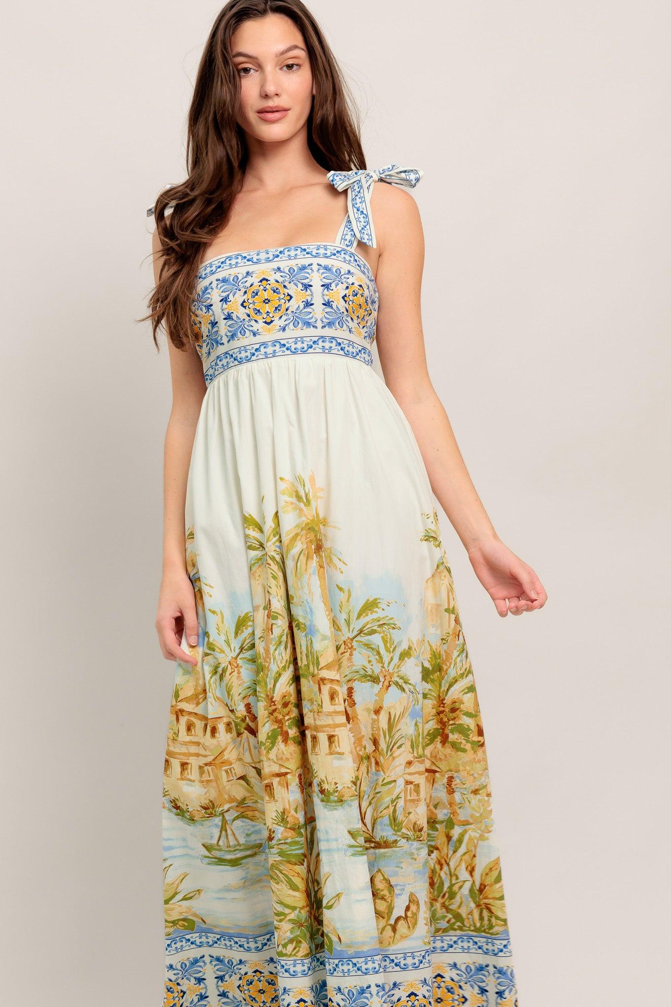 POSTCARD PERFECT WOVEN MAXI DRESS Flying Tomato