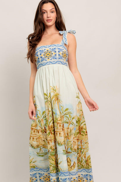 POSTCARD PERFECT WOVEN MAXI DRESS Flying Tomato