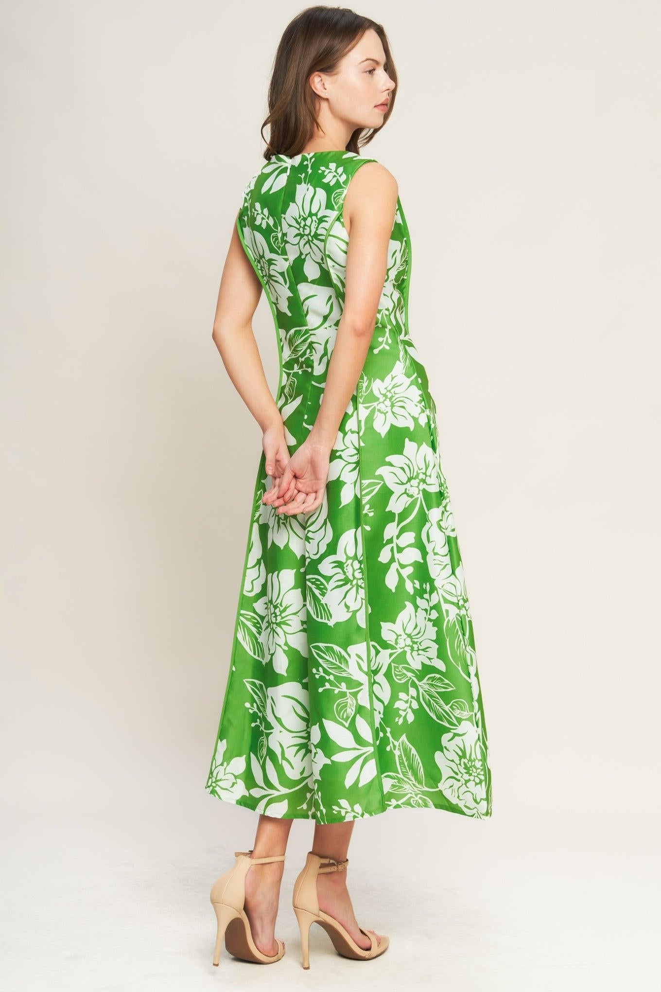 GARDEN GODDESS WOVEN MIDI DRESS Flying Tomato