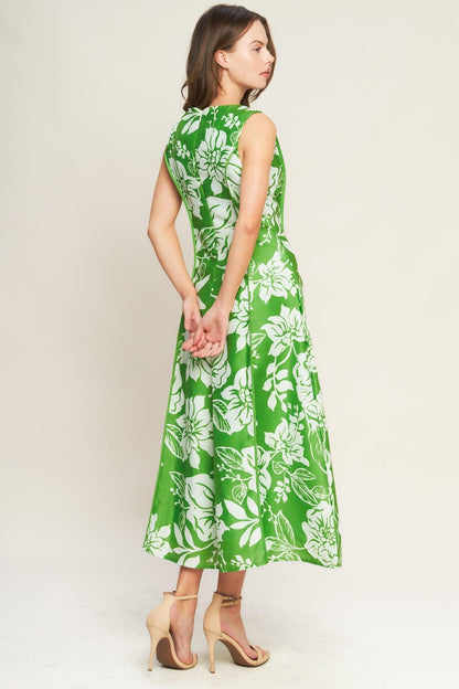 GARDEN GODDESS WOVEN MIDI DRESS Flying Tomato