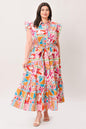 RIVIERA MOSAIC WOVEN MIDI DRESS Flying Tomato