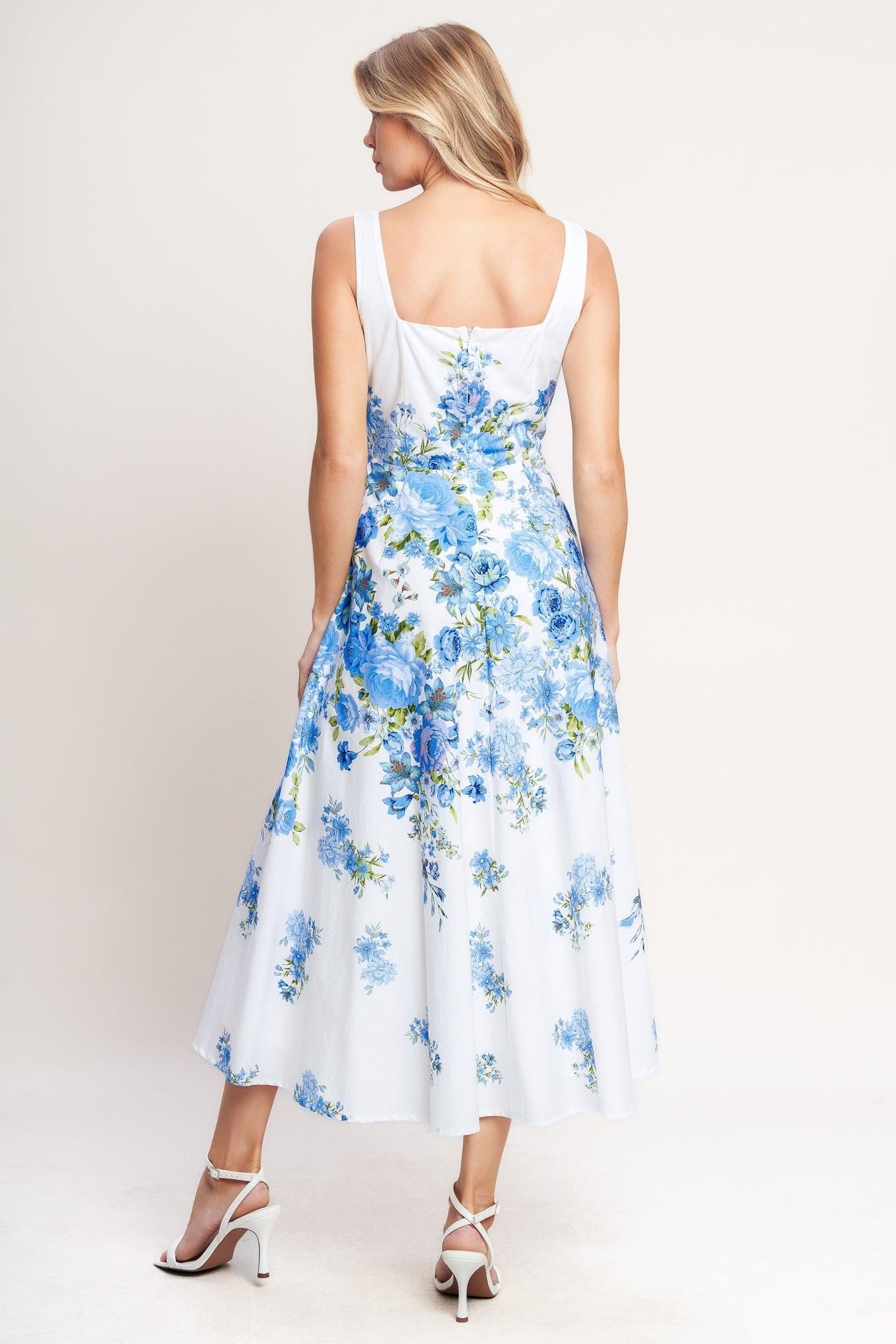 CLASSIC BLOOM DAY WOVEN MIDI DRESS Flying Tomato
