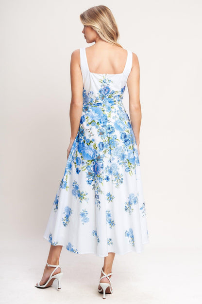 CLASSIC BLOOM DAY WOVEN MIDI DRESS Flying Tomato