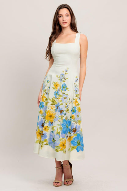 DREAMING OF THE COAST WOVEN MIDI DRESS Flying Tomato