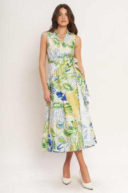 LAGOON FLOW WOVEN MIDI DRESS Flying Tomato