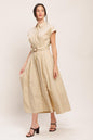 BARE ELEGANCE WOVEN MIDI DRESS Flying Tomato