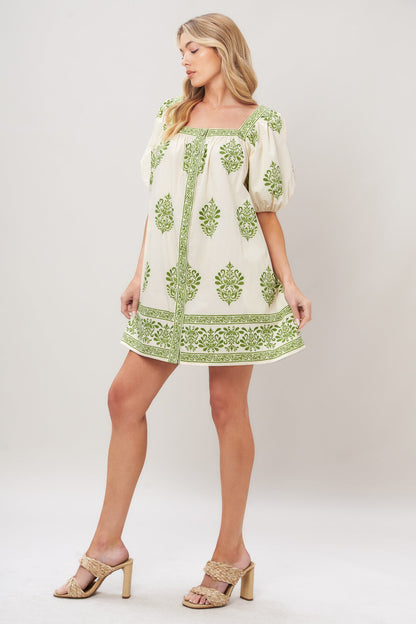 SWEET MEADOW WOVEN MINI DRESS Flying Tomato