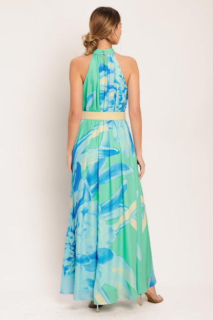 BLUE HORIZON WOVEN MAXI DRESS Flying Tomato