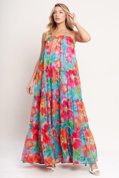 TROPICAL DAYDREAM WOVEN MAXI DRESS Flying Tomato