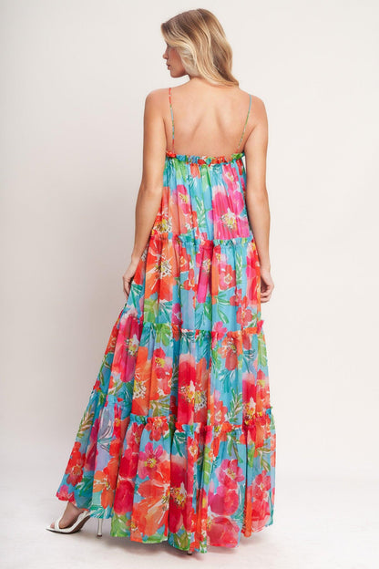 TROPICAL DAYDREAM WOVEN MAXI DRESS Flying Tomato