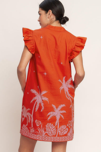 ISLAND STATE OF MIND WOVEN MINI DRESS Flying Tomato