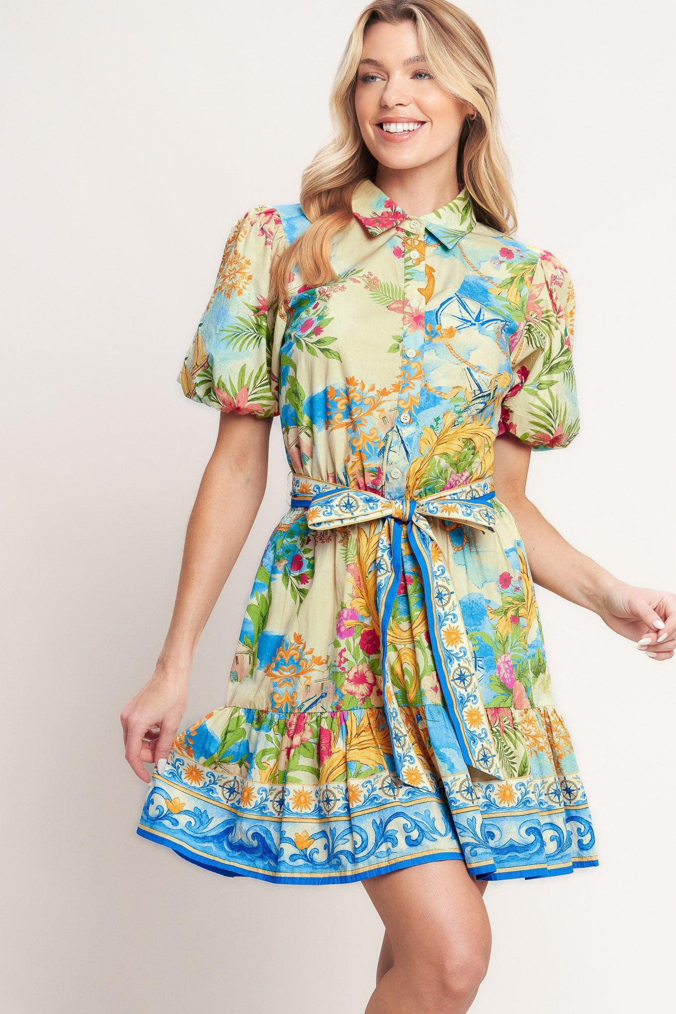 MEET ME IN PARADISE WOVEN MINI DRESS Flying Tomato