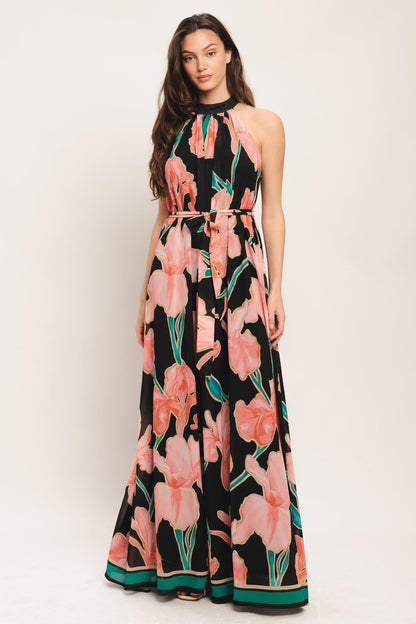 GARDEN NOIR WOVEN MAXI DRESS Flying Tomato