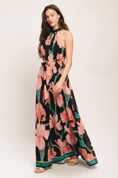 GARDEN NOIR WOVEN MAXI DRESS Flying Tomato