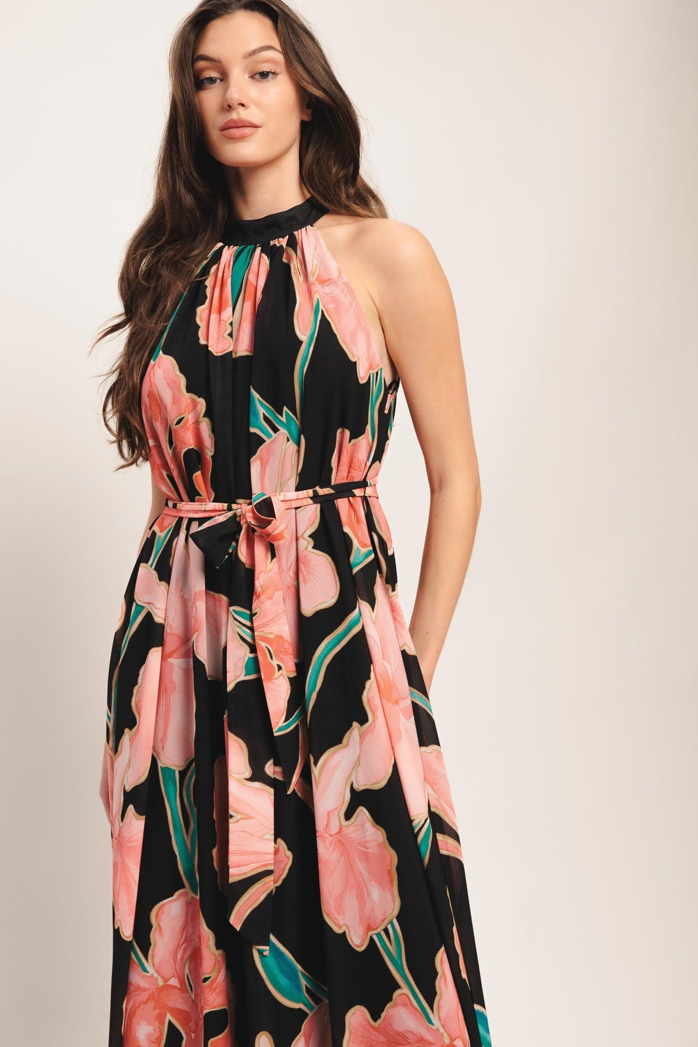 GARDEN NOIR WOVEN MAXI DRESS Flying Tomato