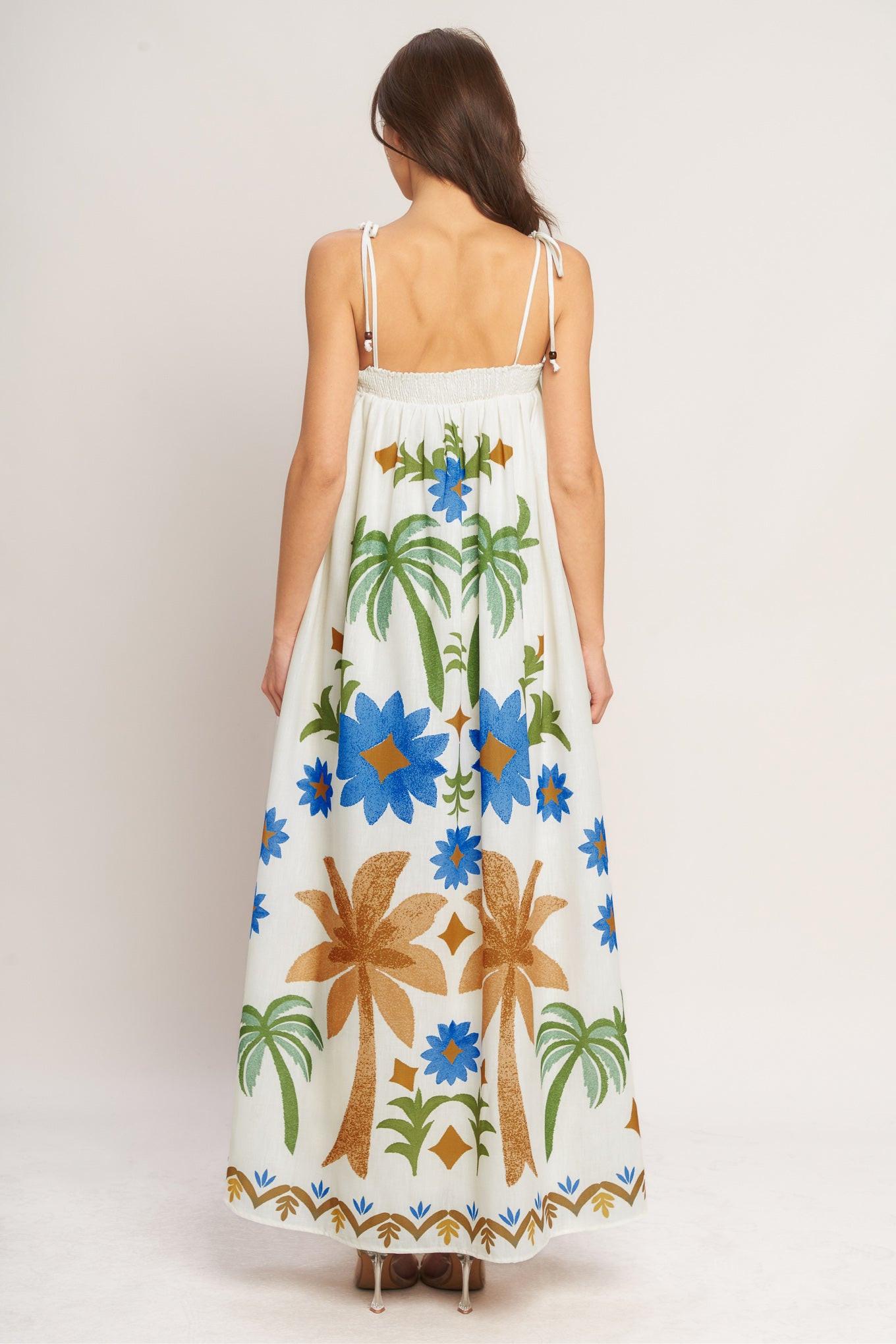TROPIC ARTE FLOW WOVEN MAXI DRESS Flying Tomato