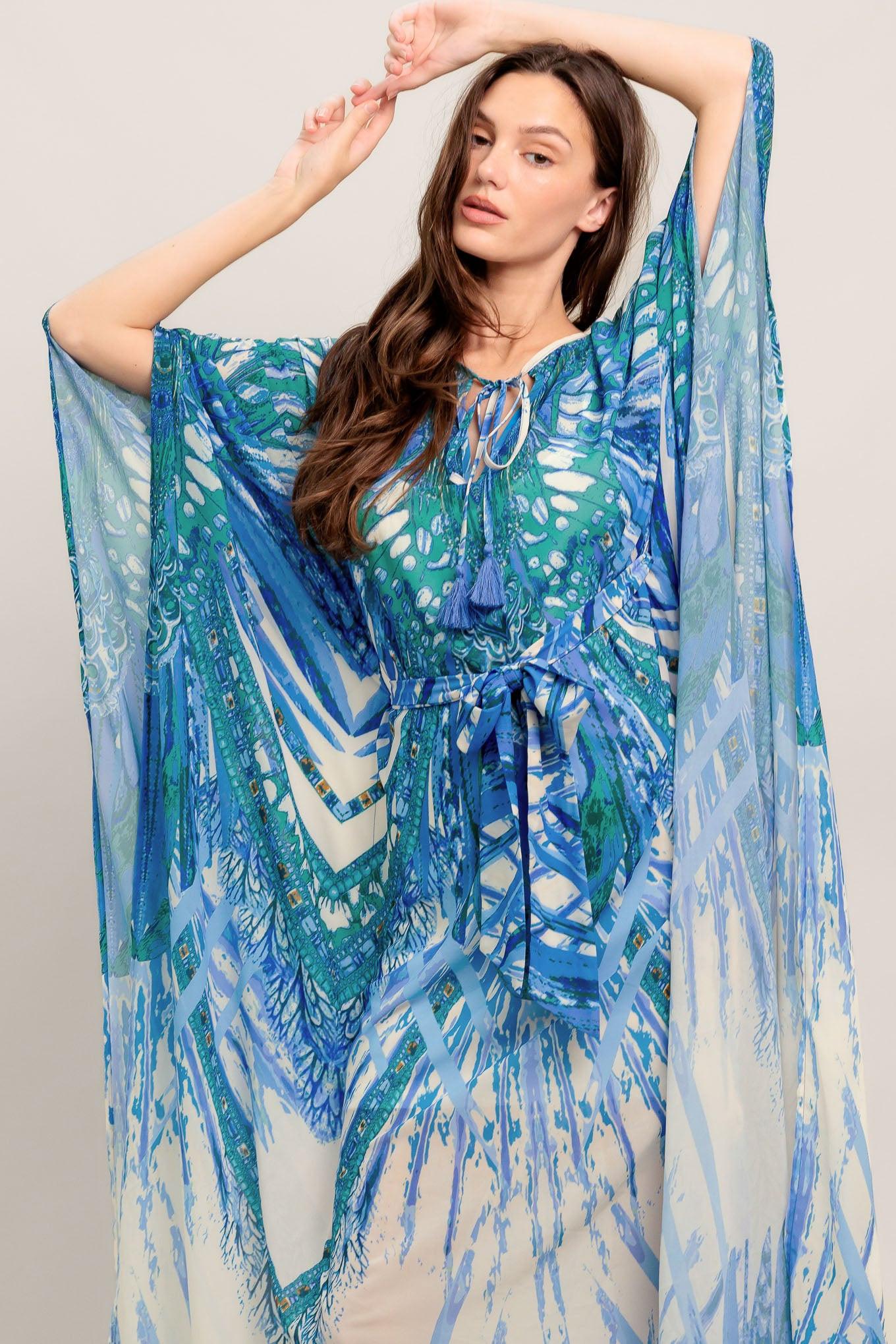 JUST LANDED IN PARADISE WOVEN KAFTAN MAXI DRESS Flying Tomato