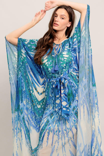 JUST LANDED IN PARADISE WOVEN KAFTAN MAXI DRESS Flying Tomato