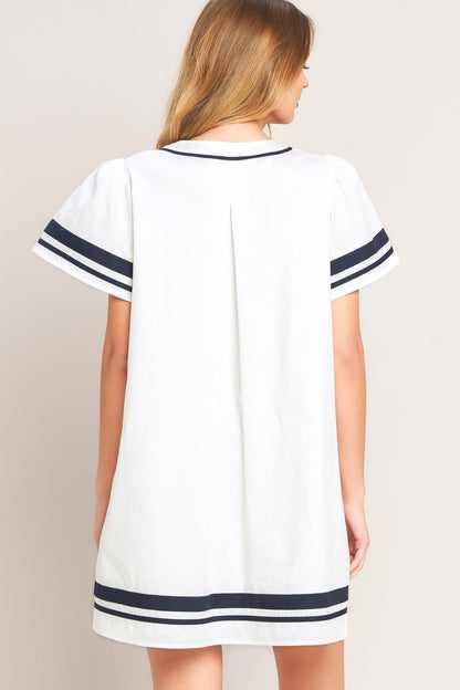 WEEKEND IN THE HAMPTONS WOVEN MINI DRESS Flying Tomato