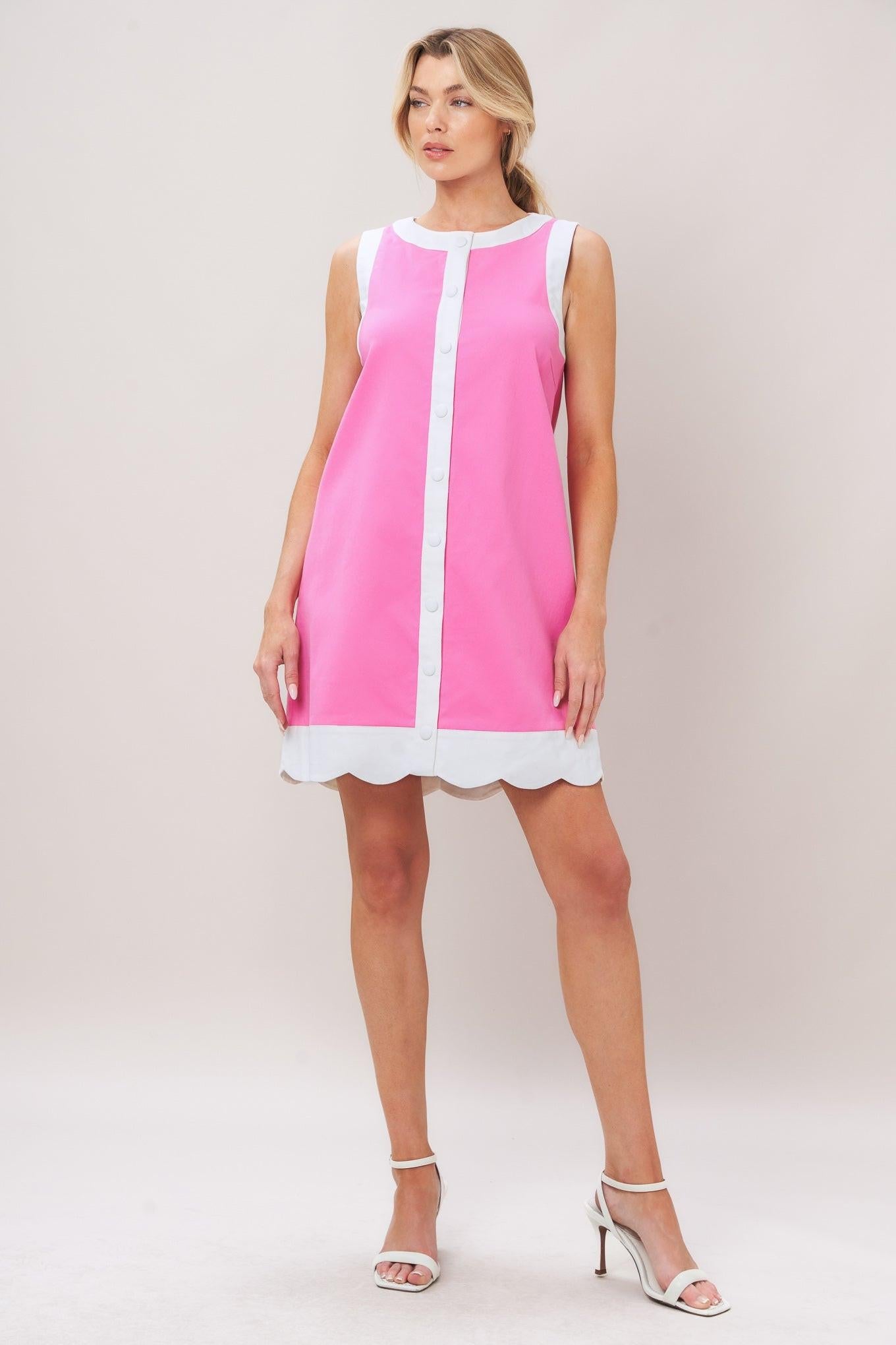 BARBIE SHIFT WOVEN MINI DRESS Flying Tomato